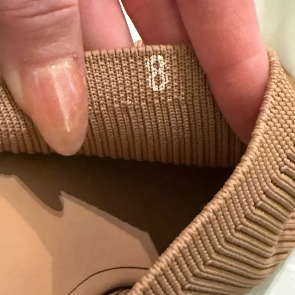 Everlane Glove Mule ReKnit Blush Tan Block Heel Sandal Size 8 New Without Box - Picture 7 of 8